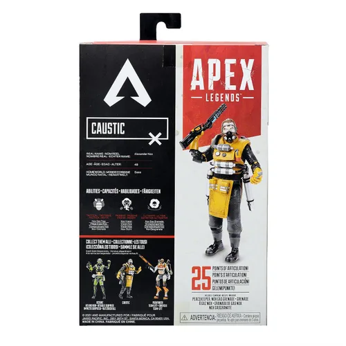 Miniatura 6 de Electronic Arts Apex Legends - Figura de acción cáustica coleccionable de 6 pulgadas