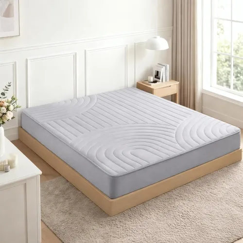 Miniatura 15 de ZonLi Colchón de piso japonés tipo futón, colchón de tatami de tamaño completo, 4" de espesor, colchoneta enrollable de tatami con funda lavable Gris