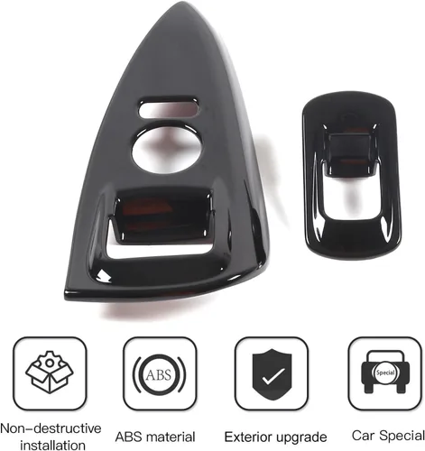 Miniatura 3 de Cubierta de panel de botón de elevación de vidrio para ventana de automóvil, compatible con Chevrolet Corvette C6 2005-2013, accesorios interiores