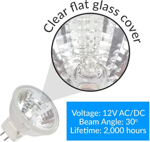 Miniatura 7 de Simba Lighting MR11 - Bombillas halógenas de 20 W 12 V FTD (paquete de 10) 2 pines 220 lm para paisaje, acento, luces de pista y fibra óptica, base