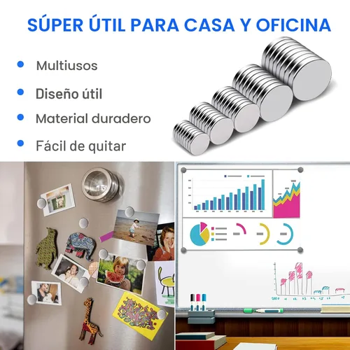 Miniatura 4 de DIYMAG Imanes pequeños de tierras raras, paquete de 40, 5 tamaños, imanes de neodimio para refrigerador, bricolaje, manualidades, cocina y oficina