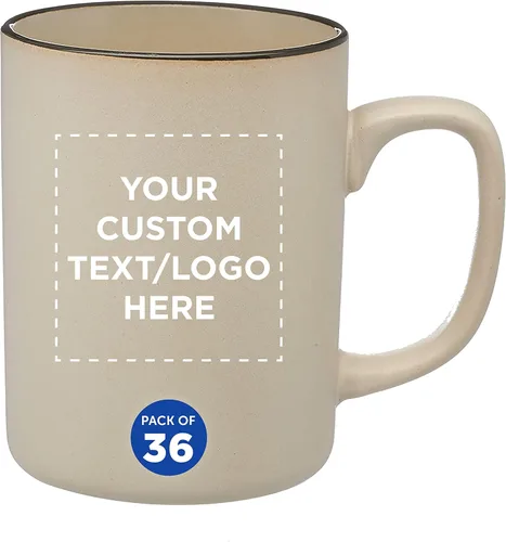 Miniatura 19 de Juego de 12 tazas personalizadas de cerámica mate El Grande de 20 onzas, paquete personalizado a granel, perfectas para té, espresso, capuchino