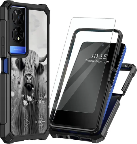 Funda para teléfono TCL 50 XE 5G y TCL 50 XE Nxtpaper 5G con protector de pantalla, protección de cuerpo completo, parachoques de silicona