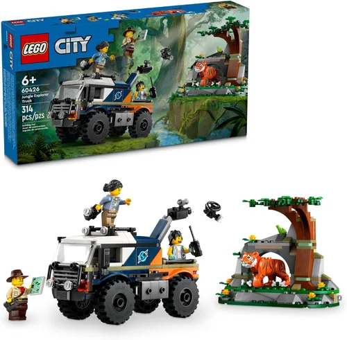 LEGO City Jungle Explorer Camión Todoterreno, Set de Construcción de Juguete de la Selva para Niños de 6 Años en Adelante, Divertida Idea de Regalo