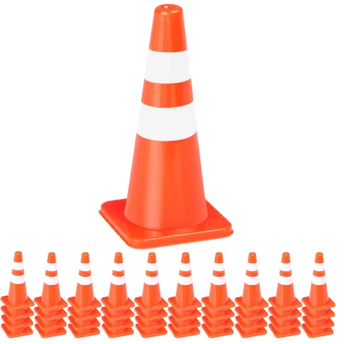 Miniatura 9 de Alyoen 30 piezas conos de tráfico mini de 1", pequeños conos naranjas en miniatura, pequeño juguete navideño para niños, juguete de cono de bloque