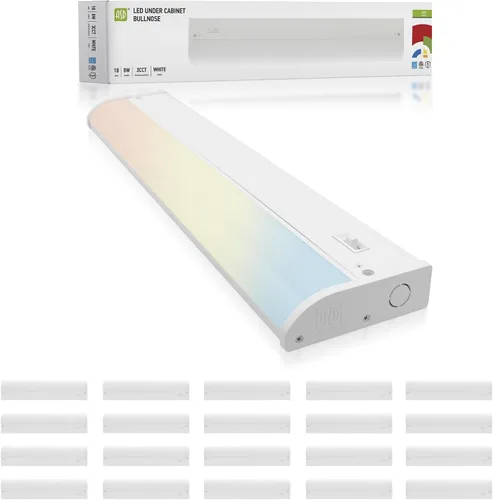 Miniatura 17 de ASD Iluminación LED para debajo del gabinete, 9 pulgadas, 3 W, 202 LM, luces regulables cableadas para debajo del gabinete para cocina, 3000 K