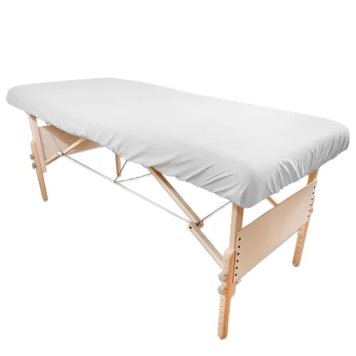 Miniatura 5 de Body Linen Simplicity - Sábanas bajeras bajeras de polialgodón para mesa de masaje, 180 hilos, ajuste espacioso para mesas de 28 a 32 pulgadas