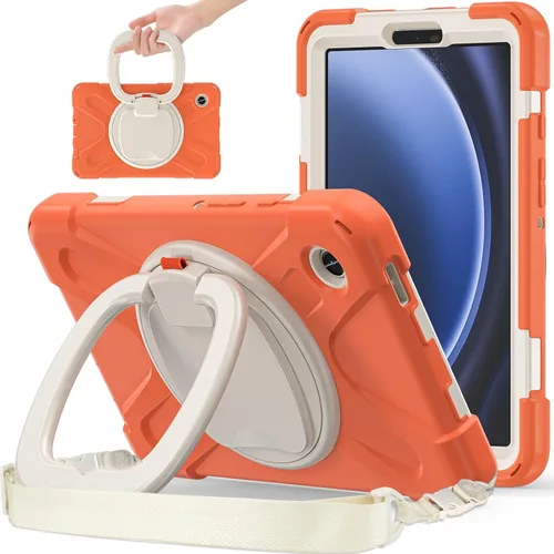 Miniatura 80 de 360 Rotation Case for Galaxy Tab ActivePro/Tab Active4 Pro/Active 5 Pro 10.1" Sturdy Cover Rotate Ring Stand Shoulder Carrying Strap Hand Strap