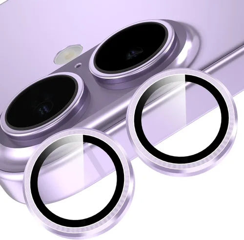 Miniatura 14 de YWXTW Protector de lente de cámara para iPhone 15/15 Plus/16e/ 17e, anillo de metal antiarañazos individual protector de pantalla de vidrio templado