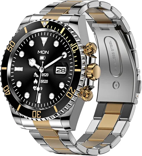 Miniatura 8 de findtime Reloj inteligente para teléfonos Android, contestar hacer llamadas, recordatorio de SMS, reloj inteligente compatible con iPhone