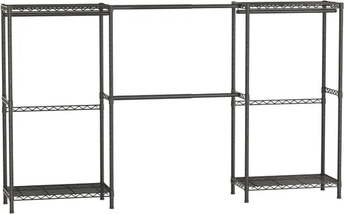 Miniatura 7 de SINGAYE Perchero portátil para armario, perchero resistente, sistema de organización y almacenamiento para colgar ropa, perchero ajustable