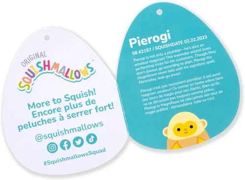Miniatura 6 de Squishmallows Pierogi Banana Monkey original de 8 pulgadas - Peluche oficial de Jazwares Mono de plátano