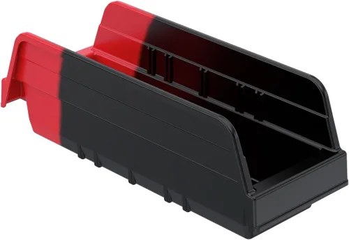Miniatura 7 de Akro-Mils 36442 - Cubo de plástico Kanban con control de inventario con doble tolva indicador, 11-5/8 pulgadas x 4-1/4 pulgadas x 4 pulgadas