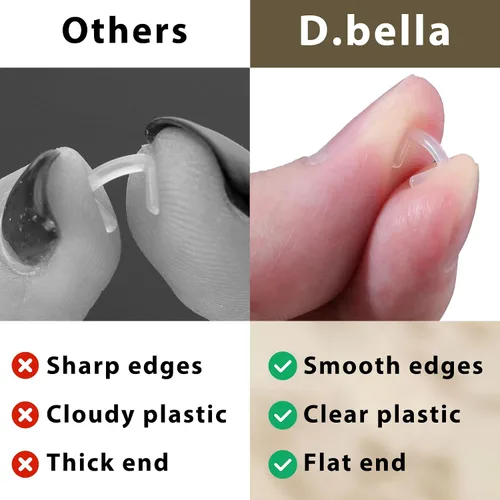 Miniatura 4 de D.Bella Retenedor de tabique transparente 14G 16G Flexible Septum Piercing Retenedor Plástico Acrílico Forma U Anillos Piercing Retenedor