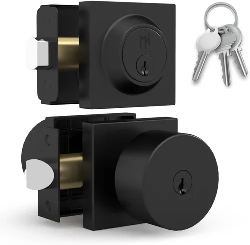 Miniatura 28 de Mega Handles SUANA - Pomo de puerta de privacidad para pasillo, armario y baño, perillas de puerta reversibles de diseño resistente, se adapta a