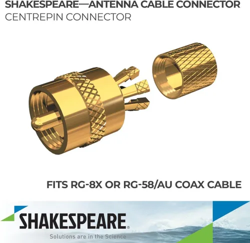 Miniatura 2 de Shakespeare 3003.4061 PL-259-CP-G Marine Center Pin Conector, Oro