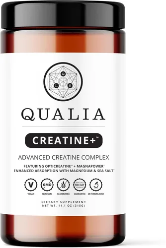 Miniatura 8 de Qualia Creatina Complejo avanzado de creatina 2 fuentes + magnesio Absorción optimizada Rendimiento muscular, función cerebral