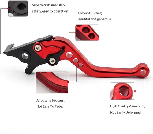 Miniatura 3 de Krace Juego de palancas de freno y embrague de motocicleta para Kawasaki Z250SL/ER6N 2016-2017, Ninja 300R 2013-2018, Ninja 400 2018, ERS 300X