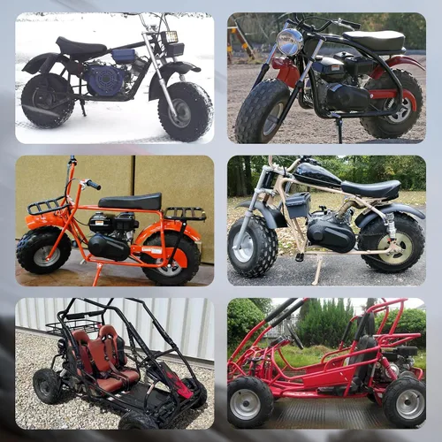 Miniatura 7 de Tubo de escape mejorado con rosca hembra para Predator 212cc 196cc Go Kart y Mini Bike, para Coleman Powersports CT200U, CT200U-EX, BT200X Negro