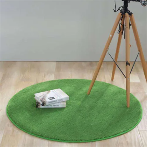 Miniatura 17 de Reyox Tapete de felpa suave para silla de oficina, tapete redondo antideslizante para oficina y hogar, alfombra absorbente para guardería