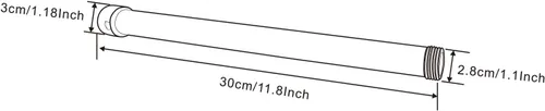 Miniatura 4 de Antiuqe - Accesorio de ducha de latón de 8 pulgadas con boquilla de bañera montado en la pared, 2 manijas cruzadas con latón antiguo a juego, tubo