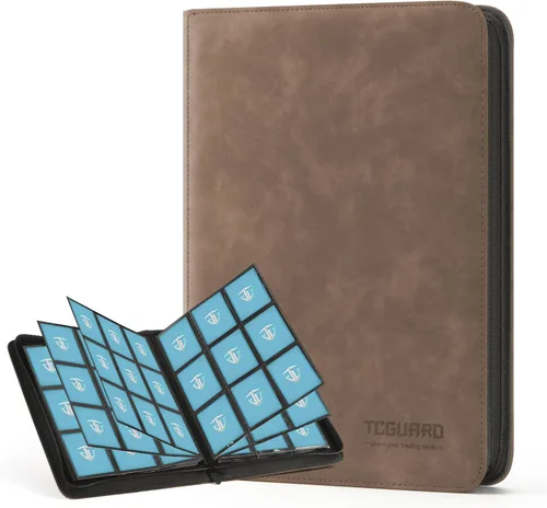 Miniatura 22 de Carpeta con cremallera de 12 bolsillos para 720 tarjetas, bolsillos laterales seguros de carga, carpeta de álbum de tarjetas intercambiables, Negro