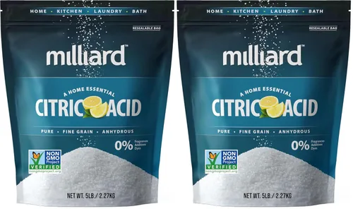 Miniatura 9 de Milliard Ácido cítrico de 5 libras, 100% puro, grado alimenticio, proyecto verificado sin OMG (5 libras)