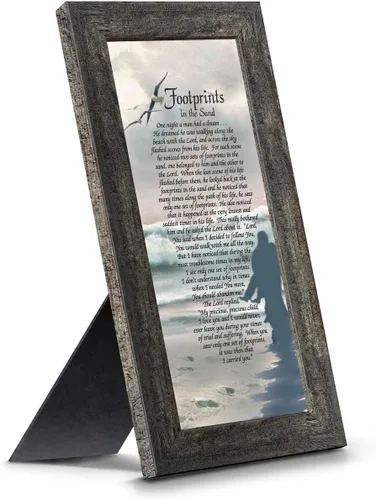 Miniatura 33 de Huellas en la arena inspirador arte de pared, decoración de playa, regalos cristianos para mujeres y hombres, decoración de pared cristiana, Get