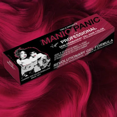 Miniatura 3 de Manic Panic Tinte de gel semipermanente de terciopelo rojo cereza profesional, color rojo cereza brillante, brilla bajo la luz negra, dura más de 40