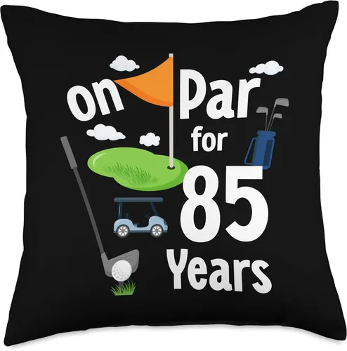 Miniatura 4 de On Par 85th Birthday Golf Player Theme 85 Year Old B-Day Throw Pillow, 16x16, Multicolor