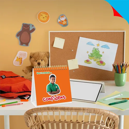 Miniatura 6 de Rotafolio de emociones, 25 estados de ánimo diferentes con habilidades de afrontamiento, aprende a identificar varios estados de ánimo, flipbook