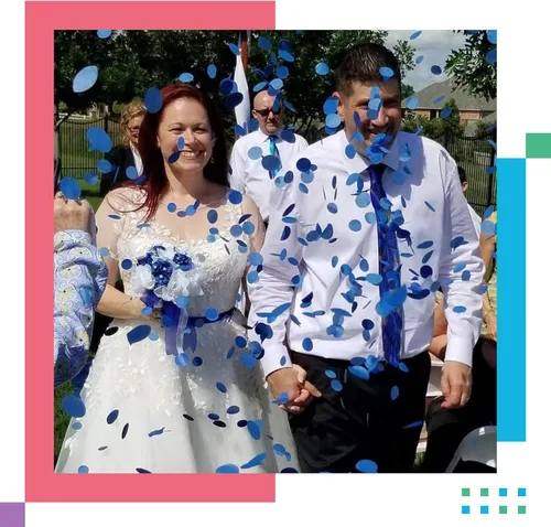 Miniatura 4 de Ultimate Confetti, Círculos de confeti biodegradables azul bebé, resistentes al fuego y caída lenta, confeti de papel de seda redondo para uso