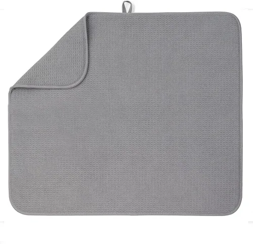 Miniatura 6 de Bellemain XXL Tapete para Platos de Microfibra para Secar Platos, Súper Absorbente (Negro, 17" x 24")