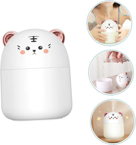 Miniatura 7 de Toyvian Mini humidificador de tigre de dibujos animados USB portátil de oficina con luz nocturna compacta silenciosa ultrasónica humectante de aire