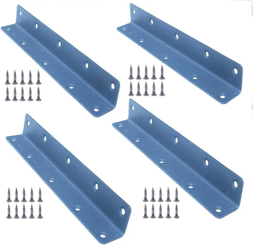 Miniatura 25 de Soportes en L, 4 unidades de soporte de esquina con ángulo, acero inoxidable superior, 4" x 1" M, 2 mm de espesor, para estante de madera, mueble