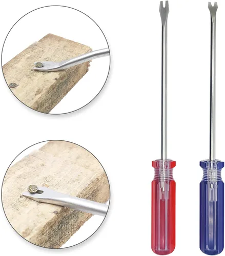 Miniatura 4 de Destornillador de palanca, extractor de uñas en U de 0.118 pulgadas, extractor de uñas en V, barra de palanca, remaches, destornillador, herramienta