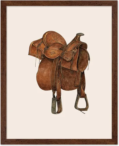 Miniatura 8 de Poster Master Póster vintage de cuero para silla de montar, estampado retro de vaquero, arte de silla de montar, diseño occidental, impresión