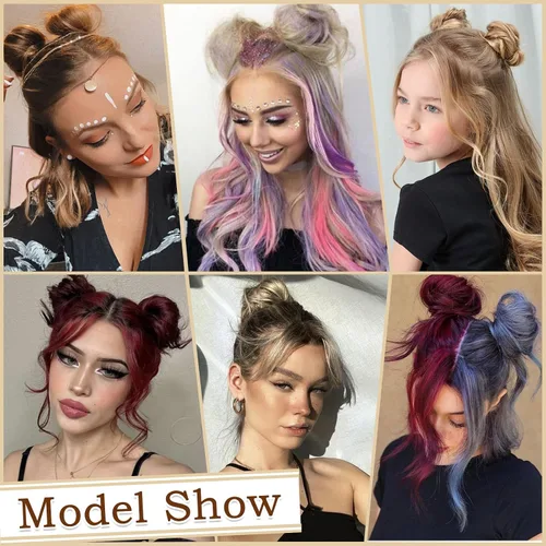 Miniatura 5 de Sofeiyan 2 piezas de extensión de cabello rizado ondulado en forma de moño desordenado, mini moño desordenado con banda elástica, peluca sintética
