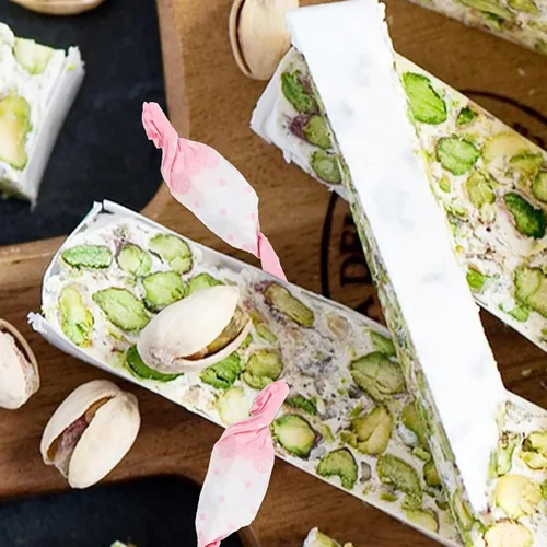 Miniatura 3 de 500 envoltorios de caramelos de turrón impresos con puntos de cera torcida de caramelo, papel de regalo para hornear, para el día de San Valentín