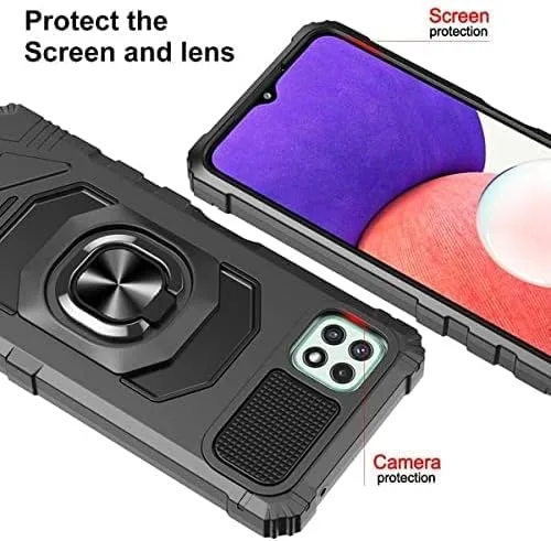 Miniatura 4 de SOGA Funda compatible con Boost Mobile Celero 5G+ Plus 2023 con protector de pantalla de vidrio templado [grado militar] anillo de montaje