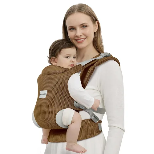 Miniatura 11 de MISSWISDOM Portabebés para bebé de recién nacido a niño pequeño, portabebés ajustable fácil para niños pequeños de 3 a 13.6 kg, portabebés Negro
