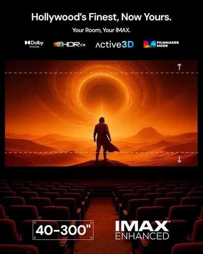 Miniatura 5 de Valerion VisionMaster Pro2 Proyector láser triple 4K, contraste 15000:1, zoom óptico 0.9-1.5x, 2X potencia multitarea, IMAX, HDR10+, GTV, juego sin