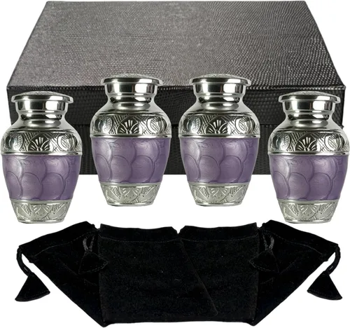 Miniatura 15 de Urnas de cremación para cenizas humanas de adultos femeninos y masculinos – Urnas de entierro y funeral decorativas grandes con diseño de alas