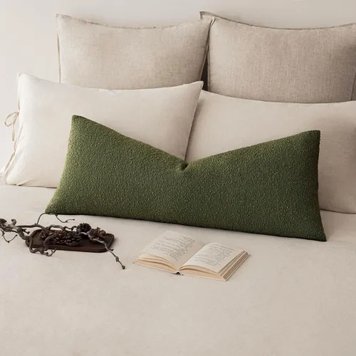 Miniatura 82 de Foindtower Fundas de almohada decorativas con textura de boucle, fundas de almohada sólidas, neutrales, suaves y acogedoras para silla, sofá