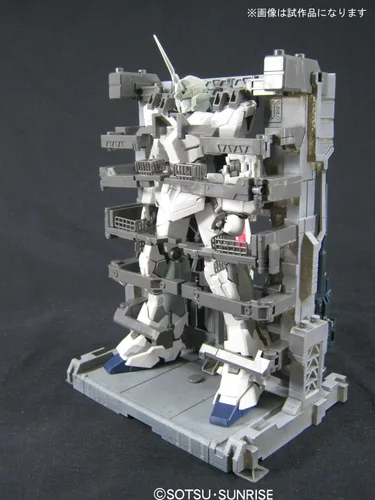 Miniatura 6 de Bandai Hobby RX-0 Unicorn Gundam HD Color con MS Cage Figura de grado maestro, escala 1/100