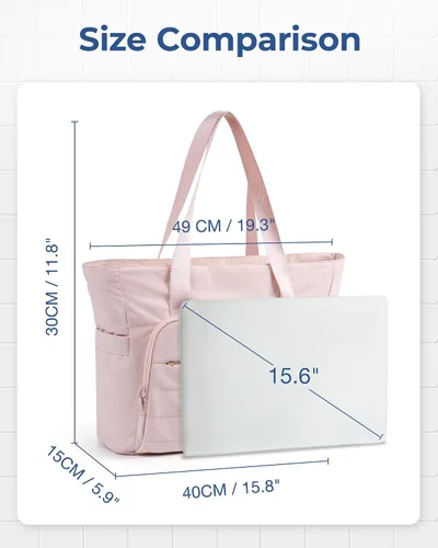 Miniatura 5 de BAGSMART Bolsa de mano para mujer, bolsa de mano con cremallera, bolsa de hombro grande con asa superior para viajes, trabajo, compras, gimnasio