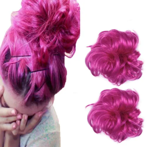 Miniatura 23 de 2 extensiones de cabello ondulado y grueso para mujer, de color negro natural, fibra sintética resistente al calor, para belleza, fiestas, uso