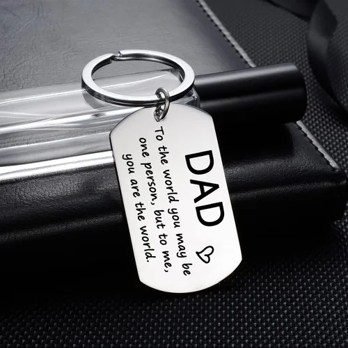 Miniatura 5 de YEEQIN Regalos para papá de hijo e hija, llaveros de regalo para papá, padrastro, llaveros para hombre, para papá, papá, padrastro, padrastro