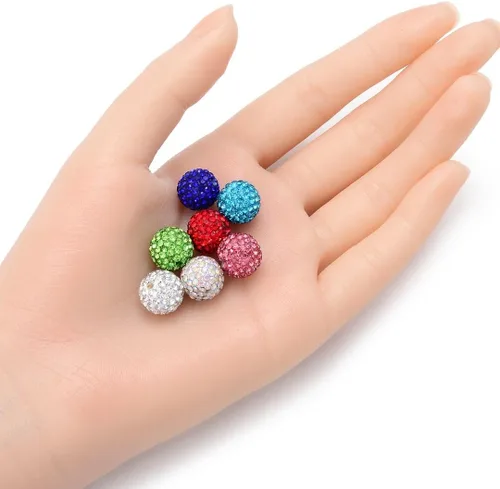 Miniatura 4 de 50 piezas Adabele AA+ Grado Atrapasoles de cristal de diamantes de imitación pavimentan cuentas sueltas de 0.472 pulgadas (0.472 in) de arcilla