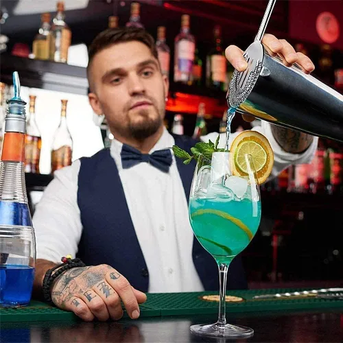 Miniatura 5 de Kit de bartending con soporte, juego de barra duradera y antioxidante, juego de coctelera para mezcla de bebidas de Martini, kit de coctelería